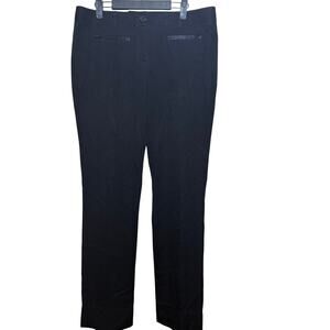 Tory‎ Burch Isabel Straight Leg Wool Women's Black Pants Size 12